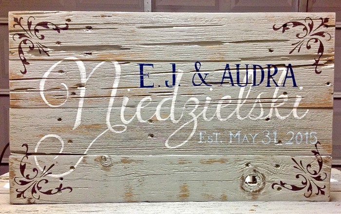 wedding sign